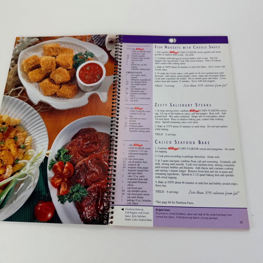 Kellogg's Corn Flakes Cereal Recipe Collection 1995 Color Photos Nice Condition‎ - Picture 6 of 12